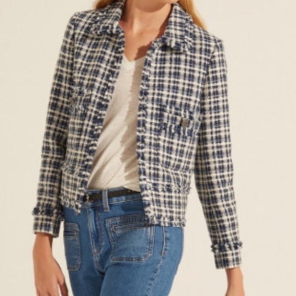 Gerard Darel Blue Tweed Jacket - Picture 2 of 5